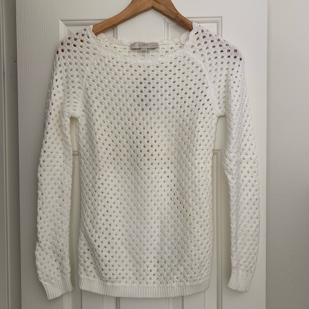 Sweater LOFT ivory size XS petite NWT